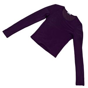 Purple mesh crop top